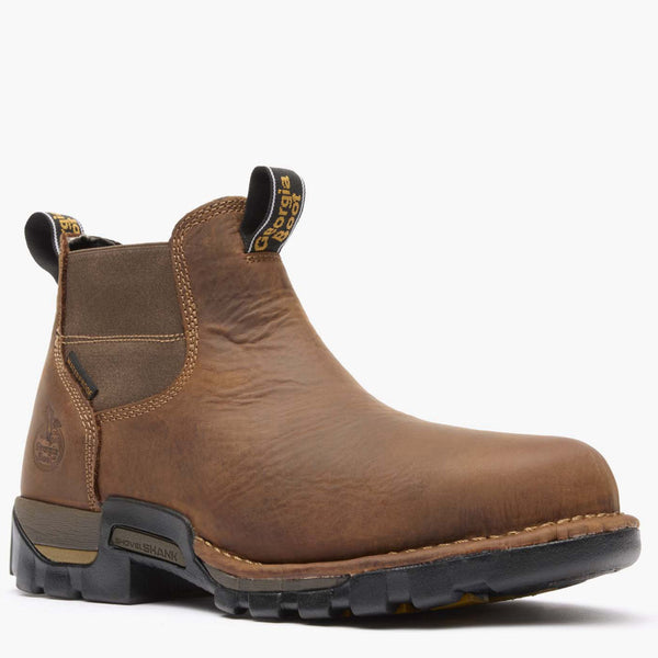 Georgia Boot Georgia Boot Eagle One Waterproof Chelsea Work Boot Brown