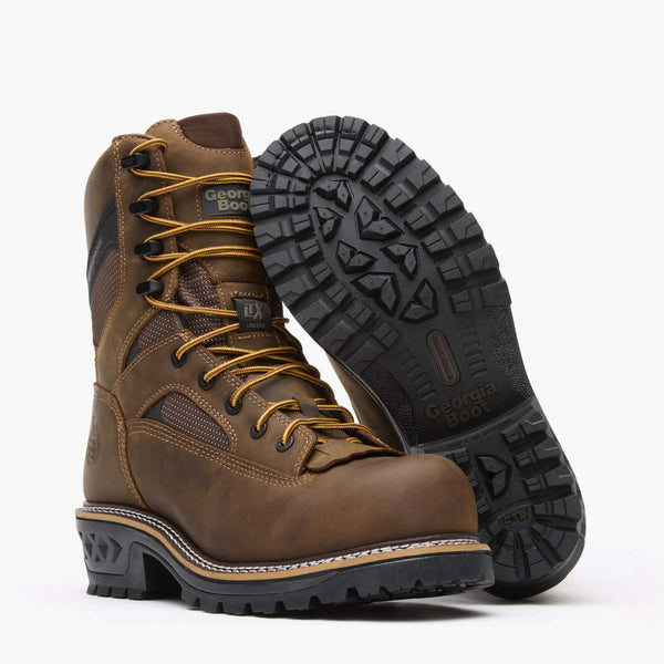 Georgia Boot Georgia Boot LTX Logger Composite Toe Waterproof Work Boot Brown