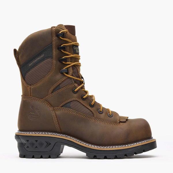georgia boot Georgia Boot LTX Logger Composite Toe Waterproof Work Boot Brown