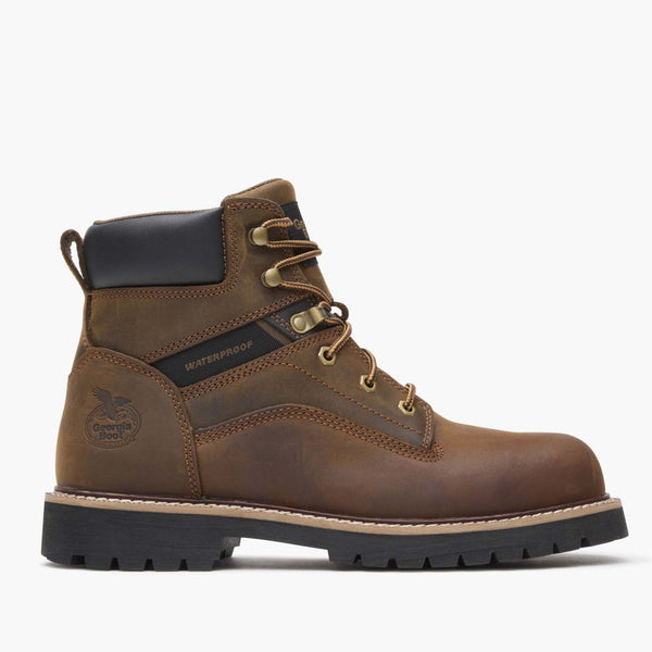 georgia boot Georgia Boot Men's Core 37 Steel Toe Waterproof Work Boot Brown
