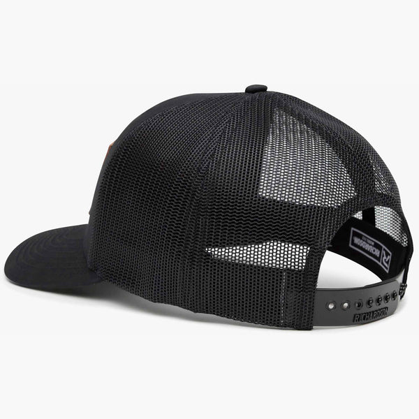 Georgia Boot Georgia Boot Unisex Leather Patch Trucker Hat Black