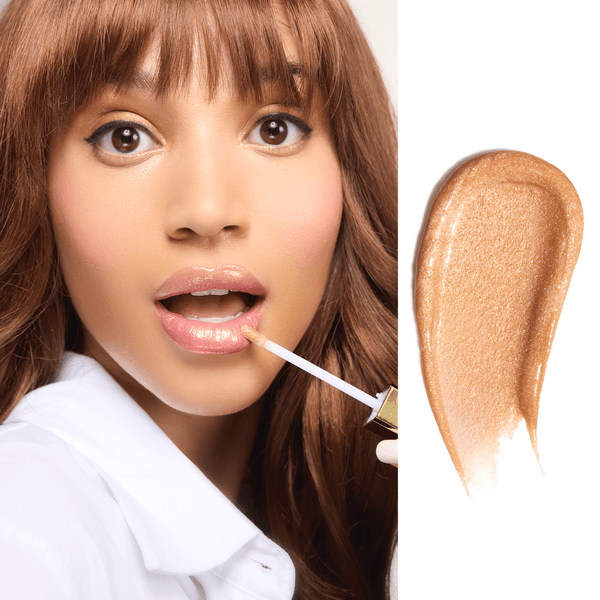 Gerard Cosmetics Crystal Color Your Smile Clear Lip Gloss With Gold Glitter Mirror And Light - Buttery Smooth Opaque – Gerard Cosmetics