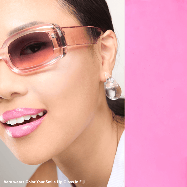 Gerard Cosmetics Fiji Bright Pink Color Your Smile Lip Gloss With Mirror And Light - Buttery Smooth Opaque – Gerard Cosmetics