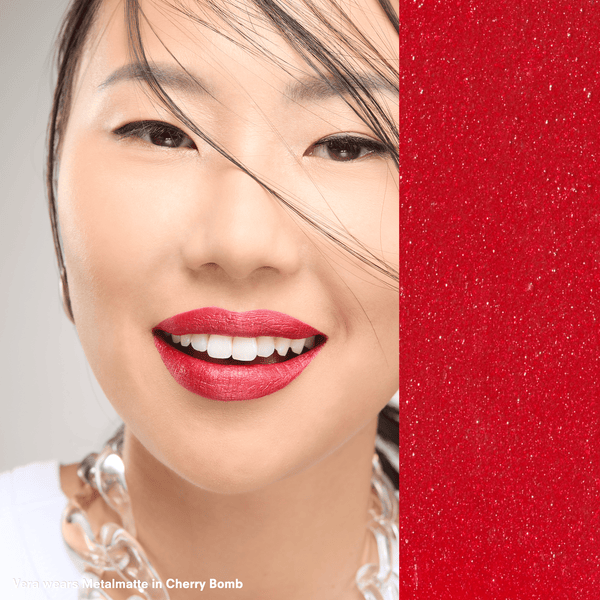 Gerard Cosmetics Gerard Cosmetics Metal Matte Metallic Liquid Lipsticks . Long Wear Comfortable . Cherry Bomb- Bright Red Metallic