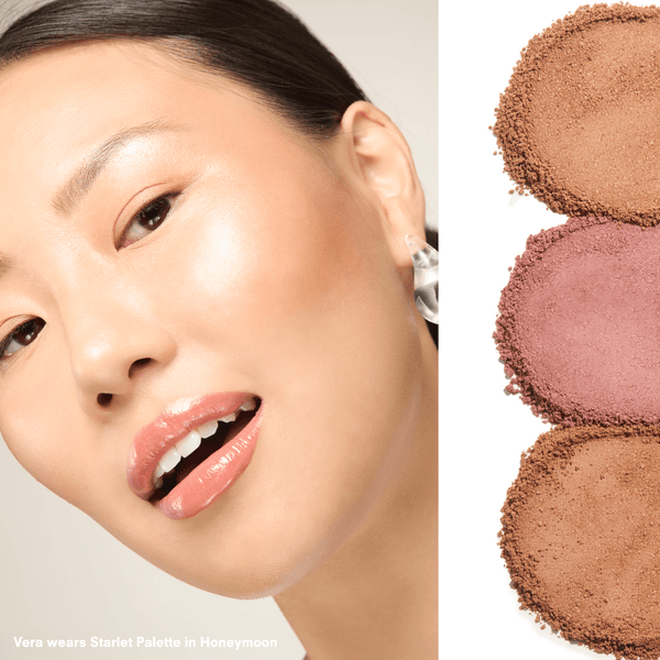 Gerard Cosmetics Honeymoon 3 Shade Starlet Blush And Bronzer Face Palette For Blush And Contour – Gerard Cosmetics