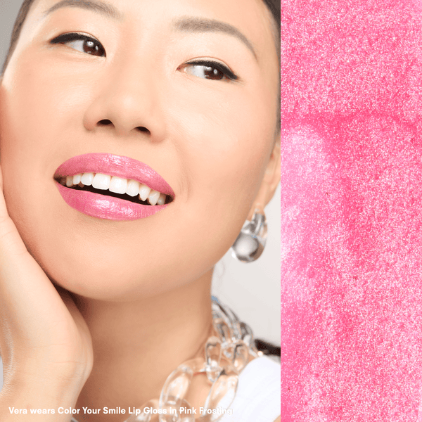 Gerard Cosmetics Pink Frosting Glitter Color Your Smile Lip Gloss With Mirror And Light - Buttery Smooth Opaque – Gerard Cosmetics