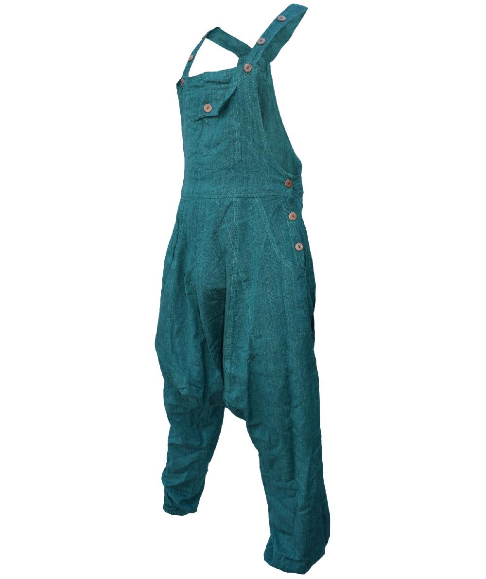 Gheri Cotton Women's Overalls Lightweight Dungarees Petrol Green