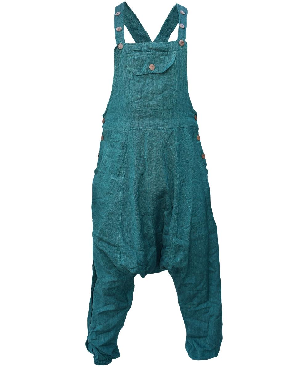 gheri Cotton Women's Overalls Lightweight Dungarees Petrol Green