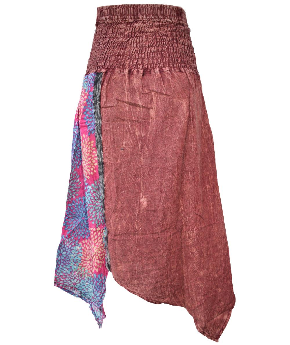 Gheri Asymmetrical Embroidery Skirt Petrol