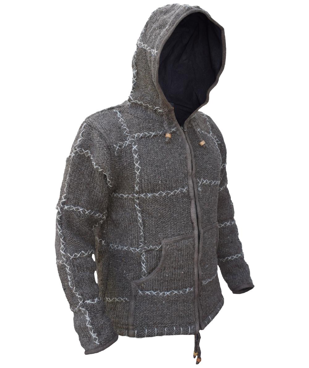 Gheri Brown Stitch Patch Jacket