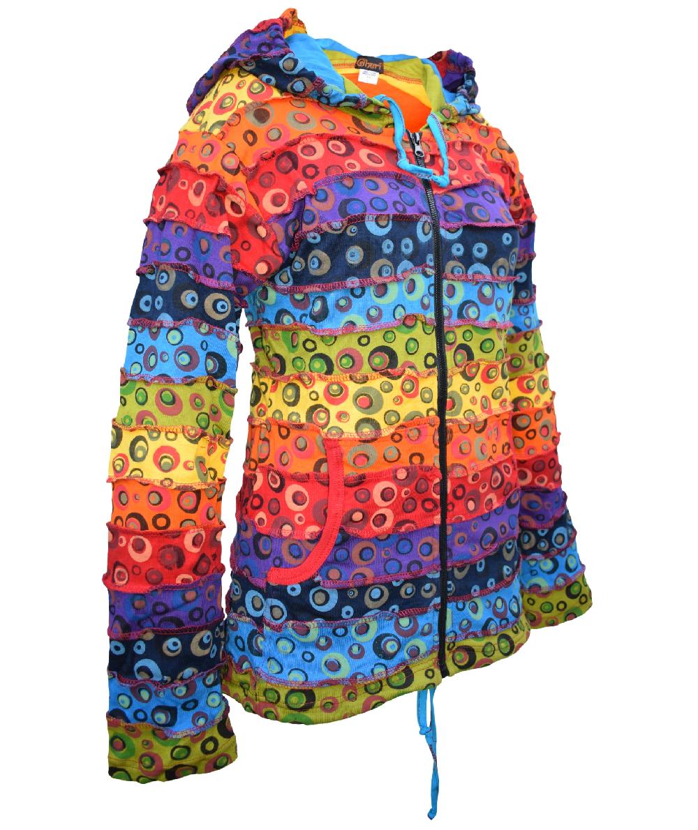Gheri Bubble Print Psychedelic Ribs Hoody