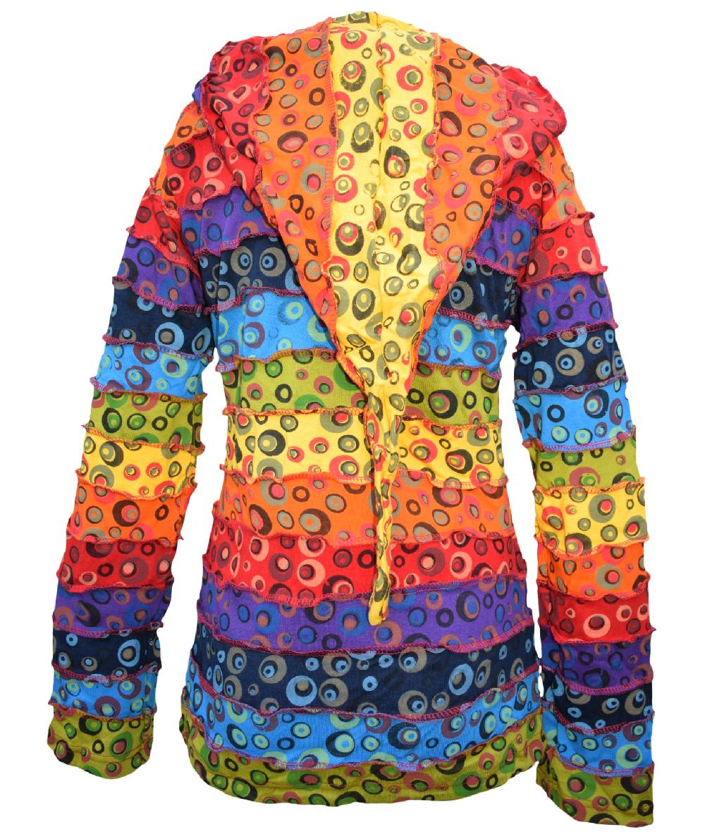 Gheri Bubble Print Psychedelic Ribs Hoody