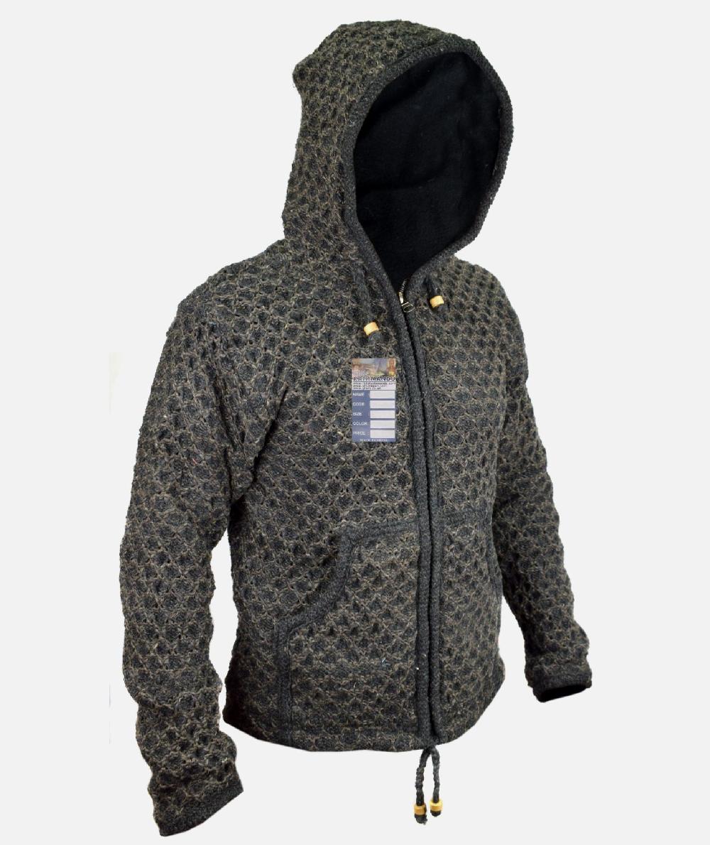 Gheri Bubbleknit Charcoal/Brown Jumper Bubble Knit