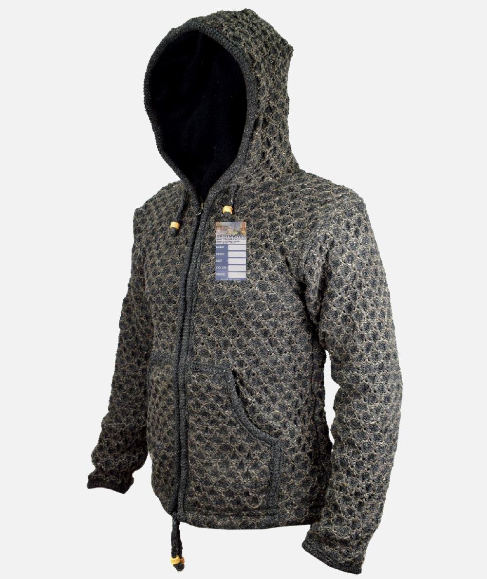 Gheri Bubbleknit Charcoal/Brown Jumper Bubble Knit