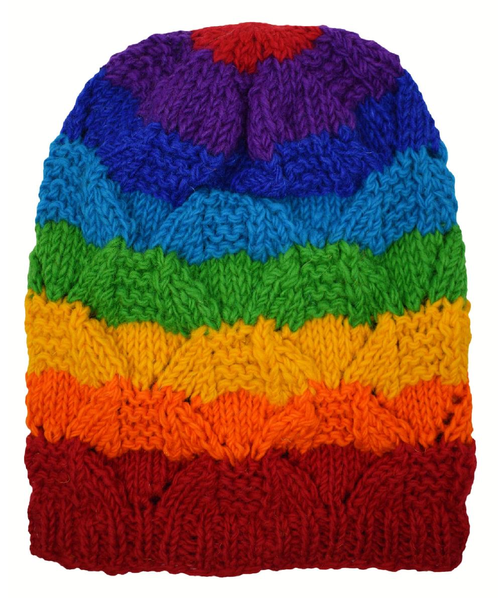 Gheri Cable Knit Slouch Beanie Hat Black