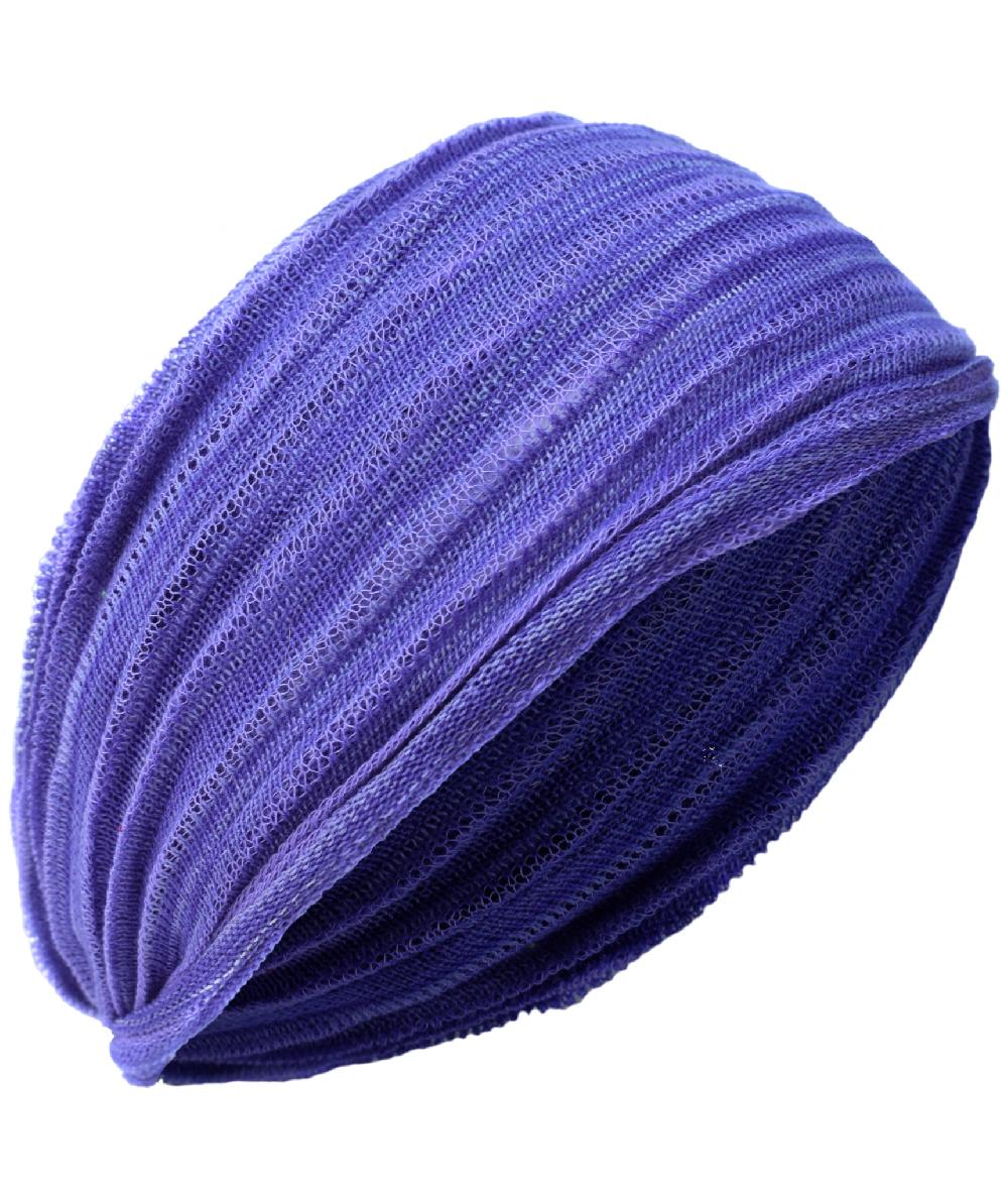 Gheri Cotton Double Headband Purple Tie Dye