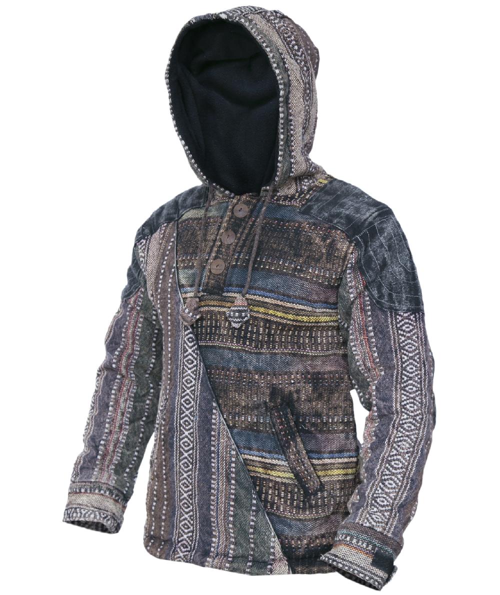 Gheri Cotton Half Stone Washed Retro Funky Hoodie