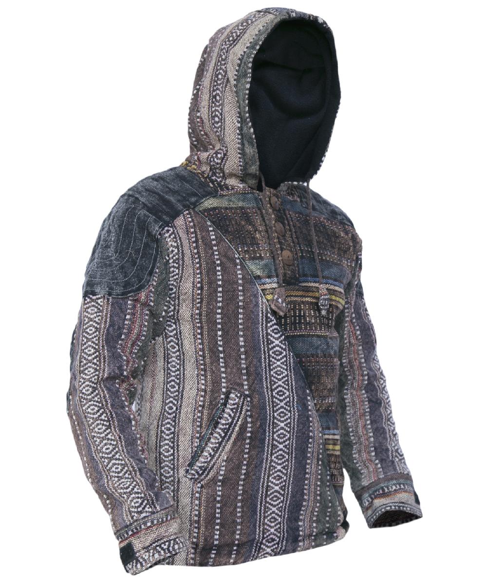 Gheri Cotton Half Stone Washed Retro Funky Hoodie