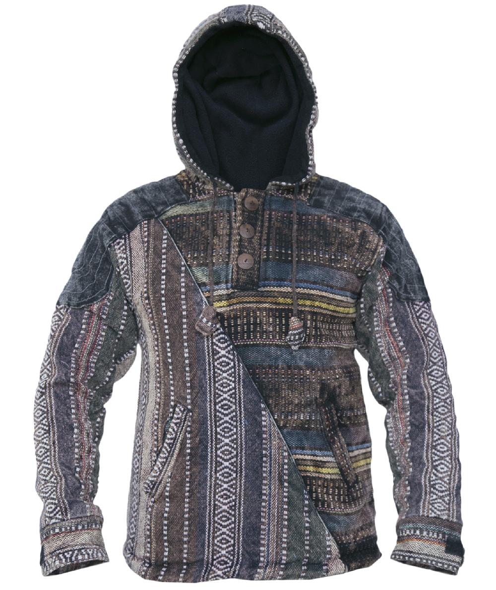 gheri Cotton Half Stone Washed Retro Funky Hoodie