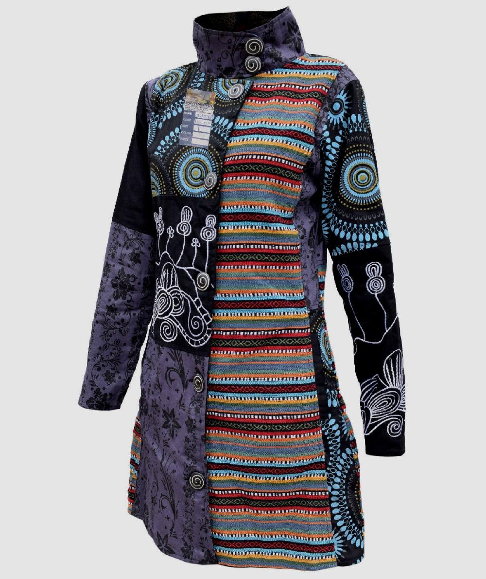 Gheri Cotton Patchwork Gheri Longcoat