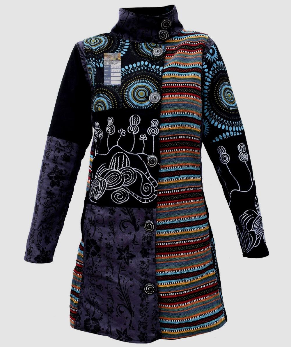 gheri Cotton Patchwork Gheri Longcoat