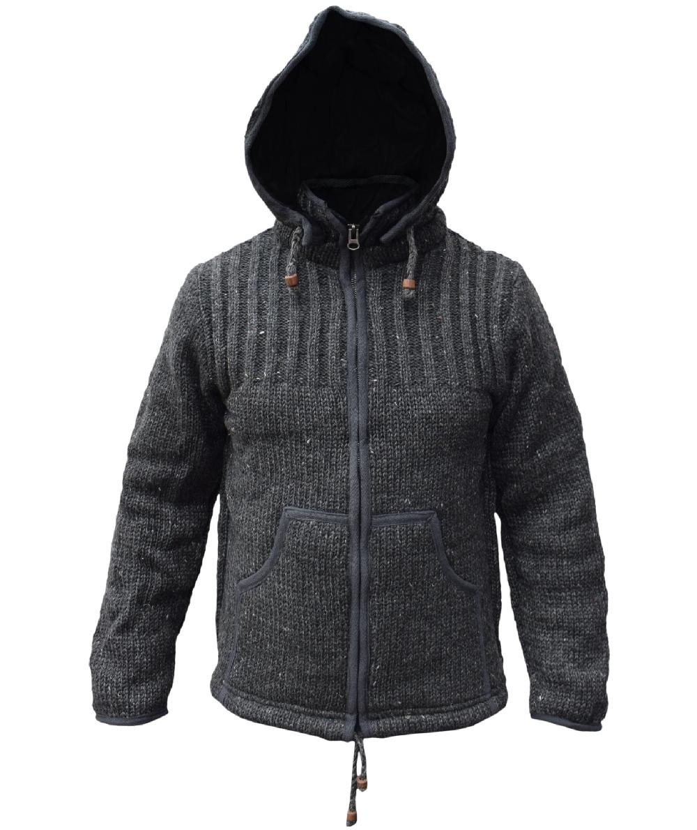 gheri Decca Woolen Jacket Charcoal