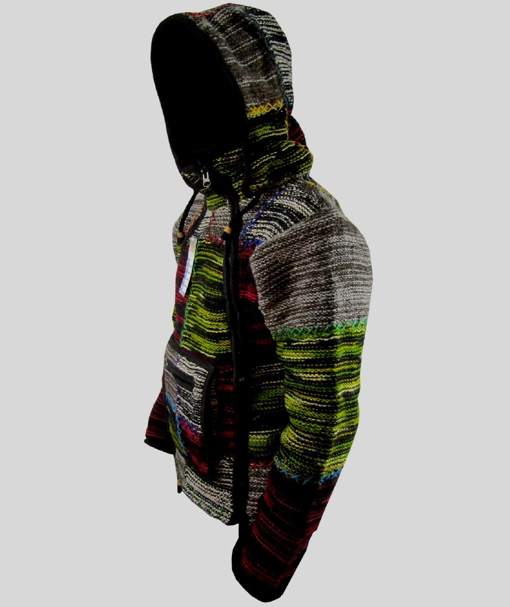 Gheri Double Zip Woolen Patch Kangaroo