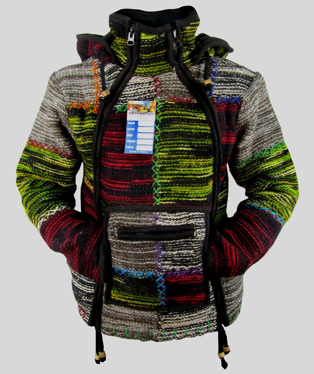 Gheri Double Zip Woolen Patch Kangaroo