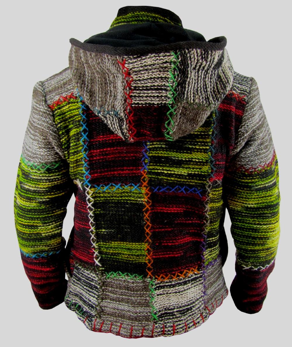 Gheri Double Zip Woolen Patch Kangaroo