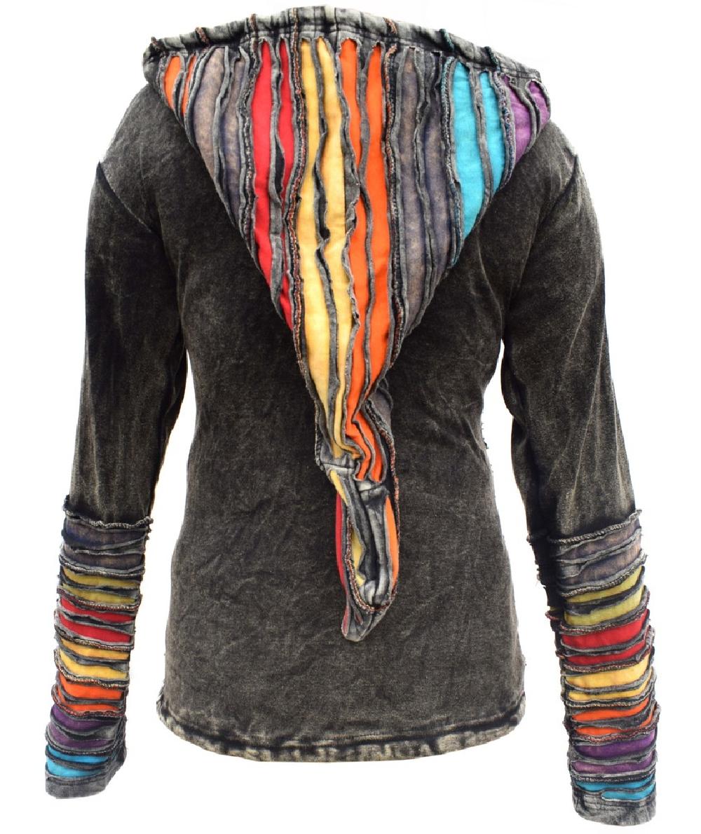 Gheri Dragonfruit Cotton Razor Cut Ribs Hoody