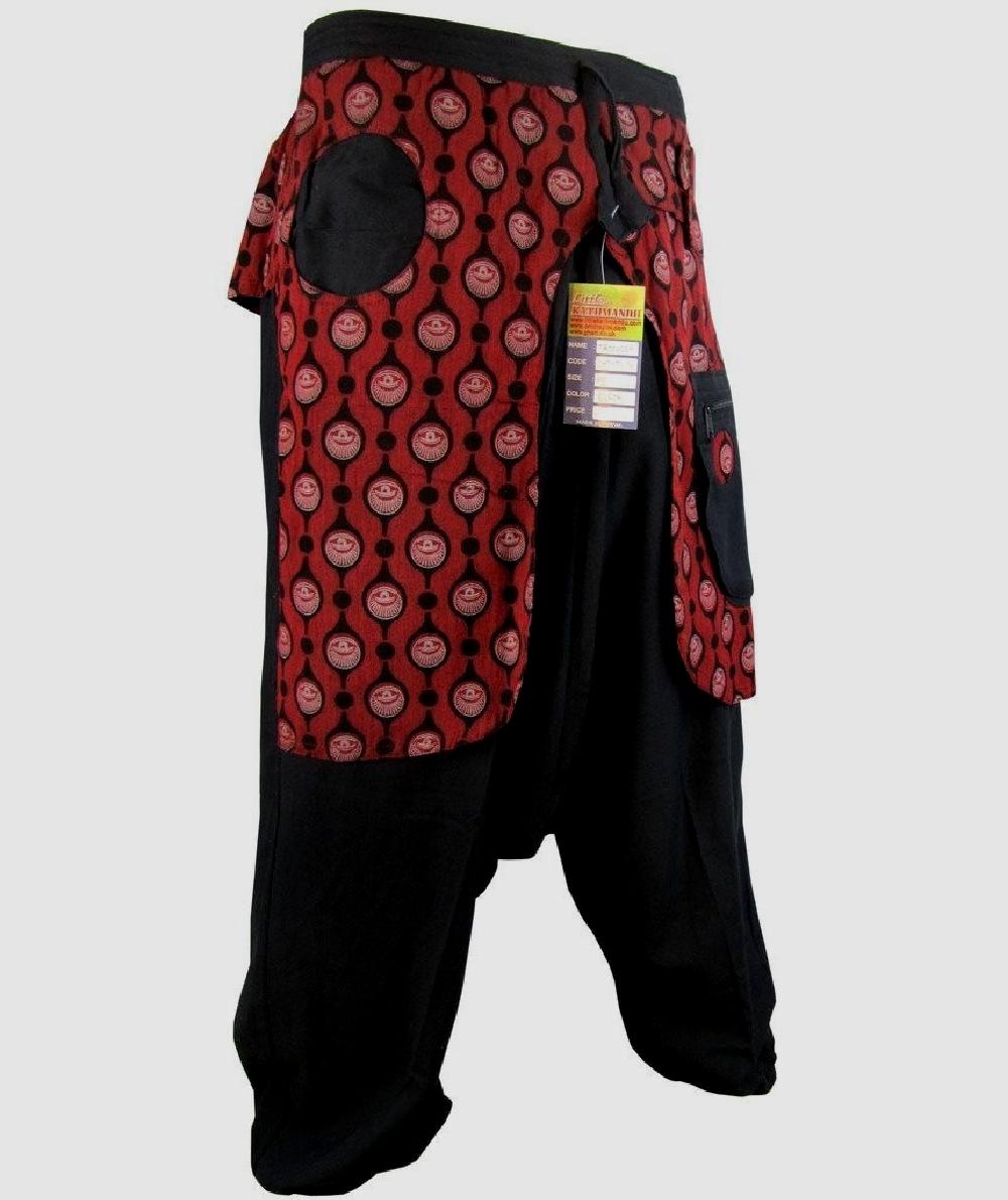 Gheri Drop Crotch Aladdin Eye Trouser Green