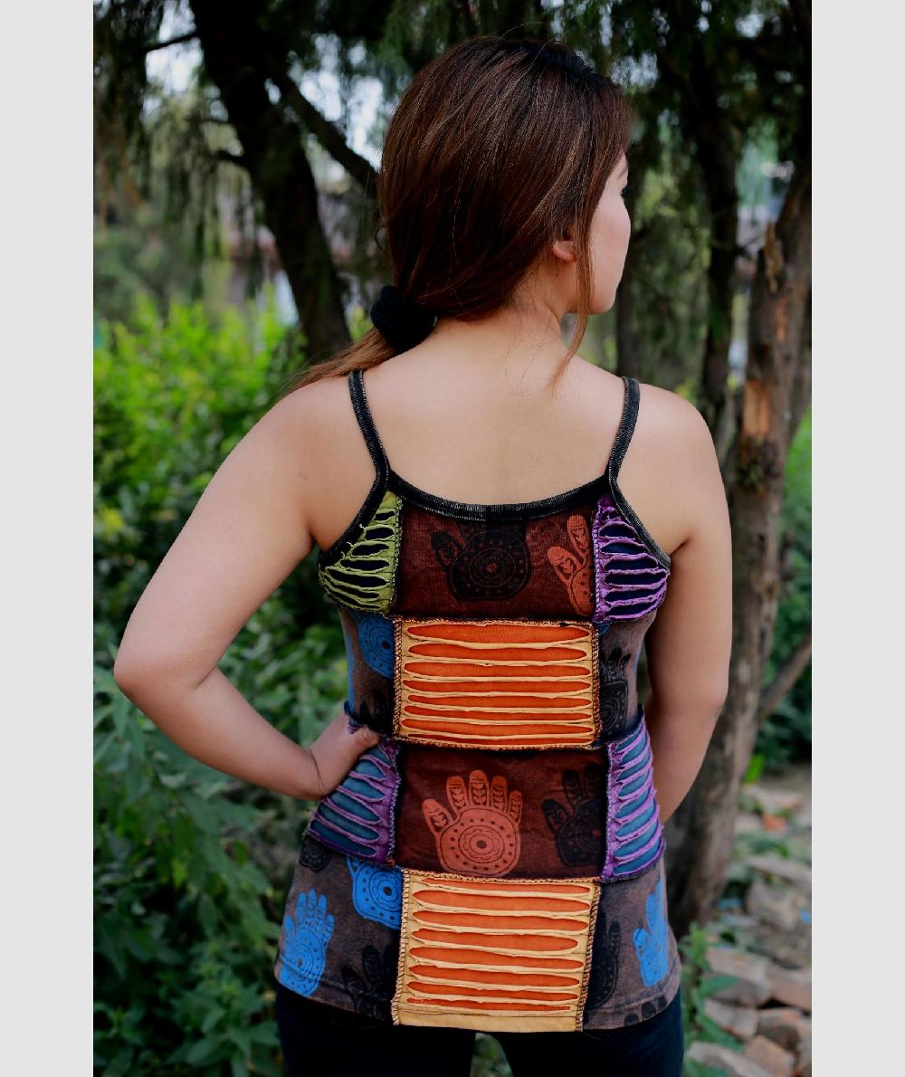 Gheri Handprint Henna Tank Top