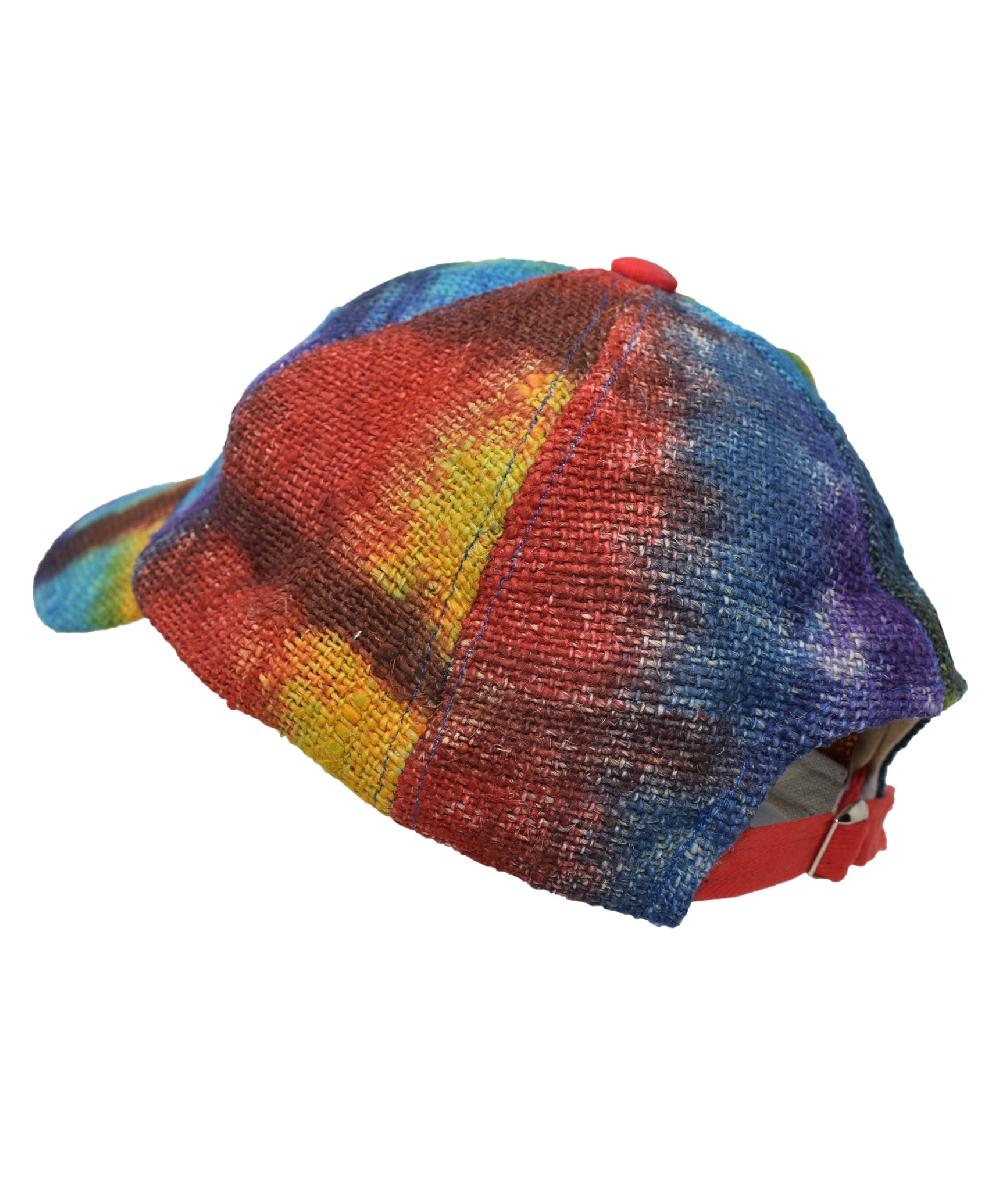 Gheri Hemp Summer Visor Cap Rainbow Tie Dye