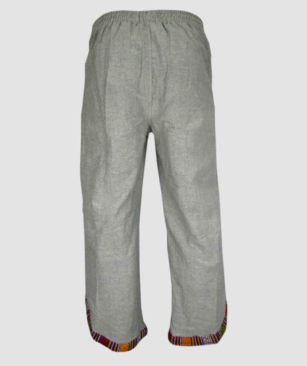 Gheri Hemp Wrap Around Trousers Light Grey