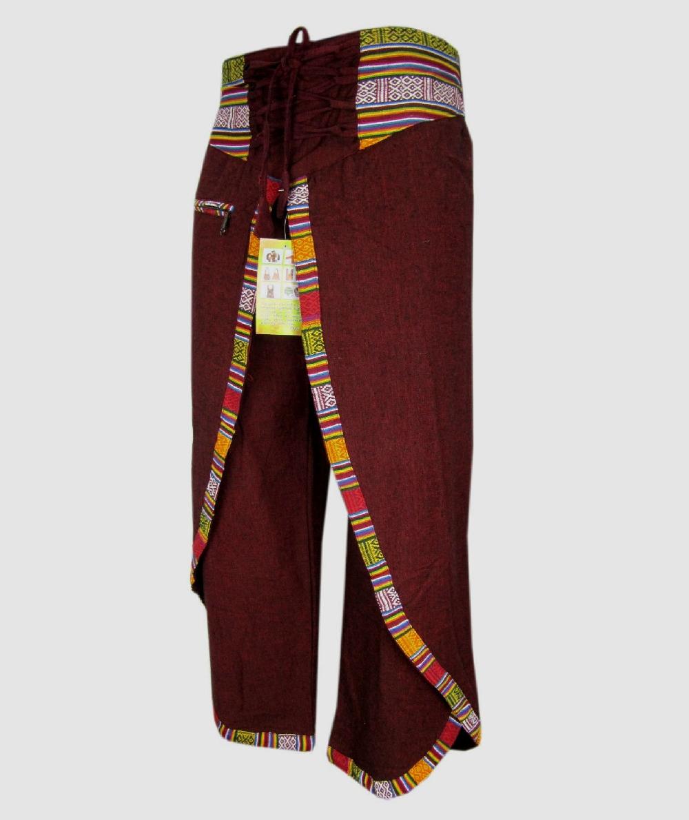 Gheri Hemp Wrap Around Trousers Light Grey