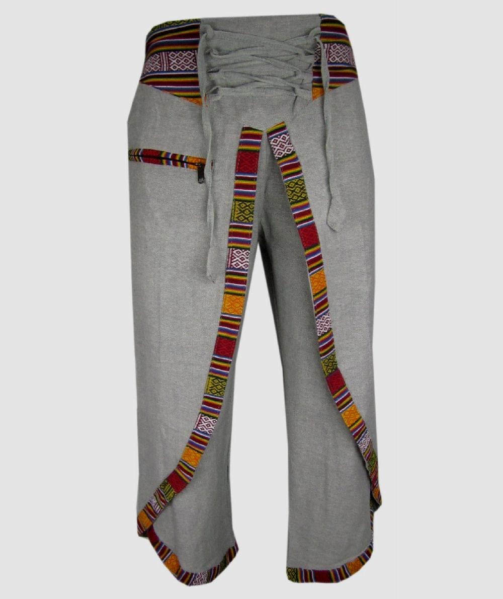 gheri Hemp Wrap Around Trousers light grey