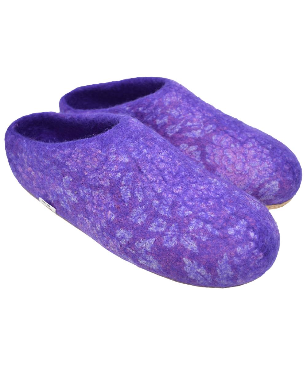 gheri Home Indoor Mule Wool Felt Slippers rED