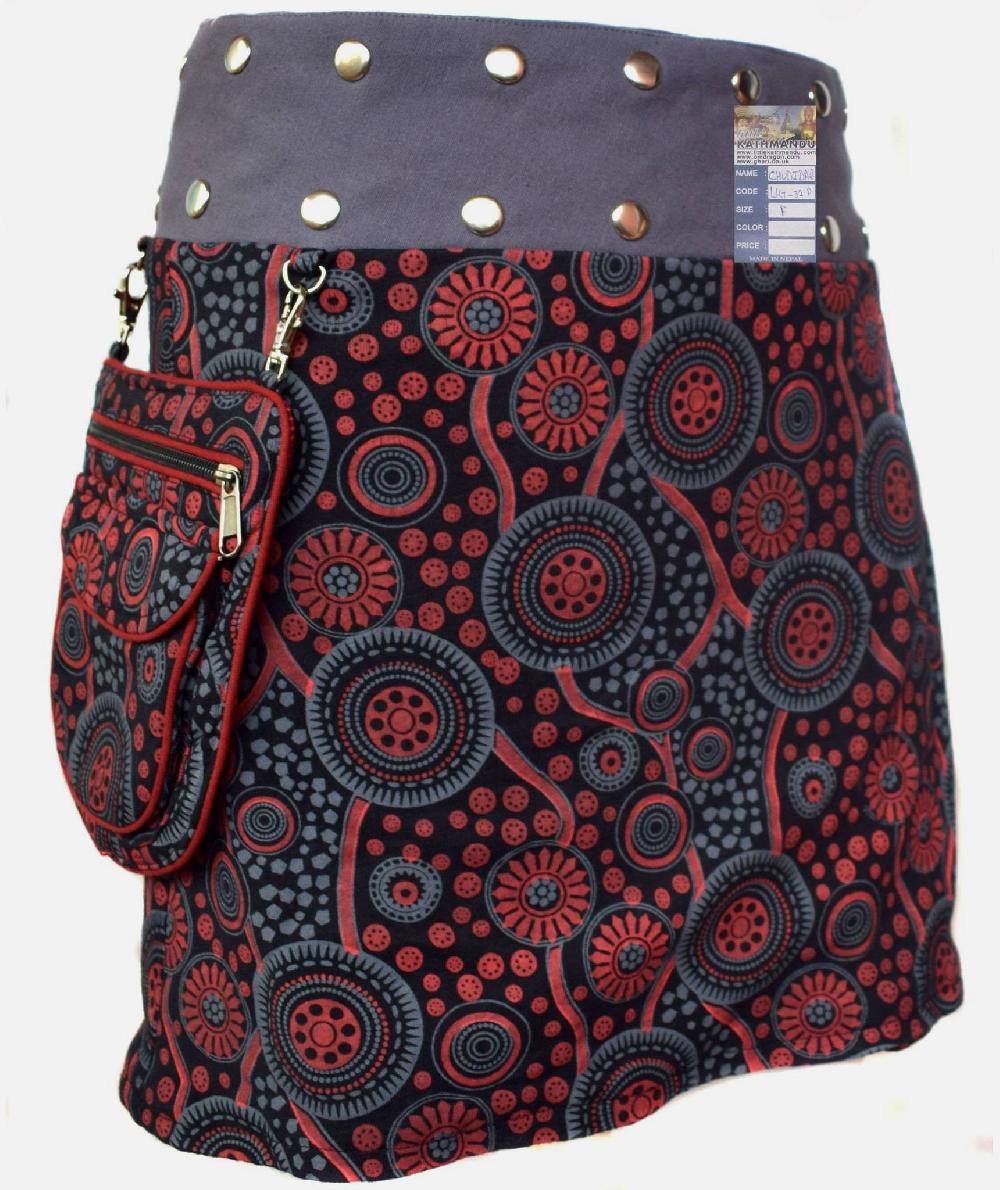 gheri Medium Popper Skirt Colour A