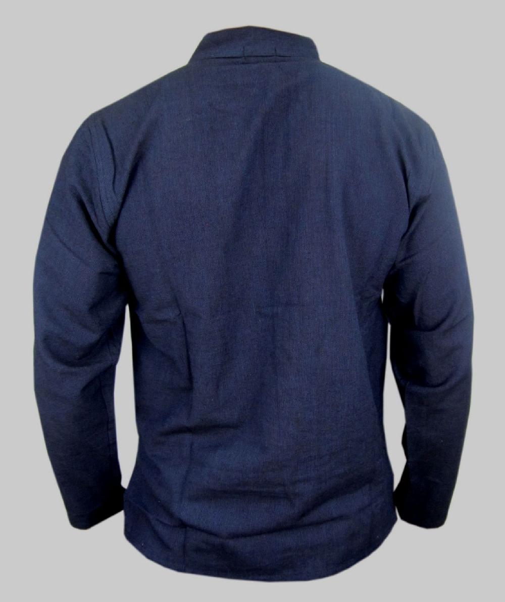 Gheri Men's Hemp Grandad Shirt Brown