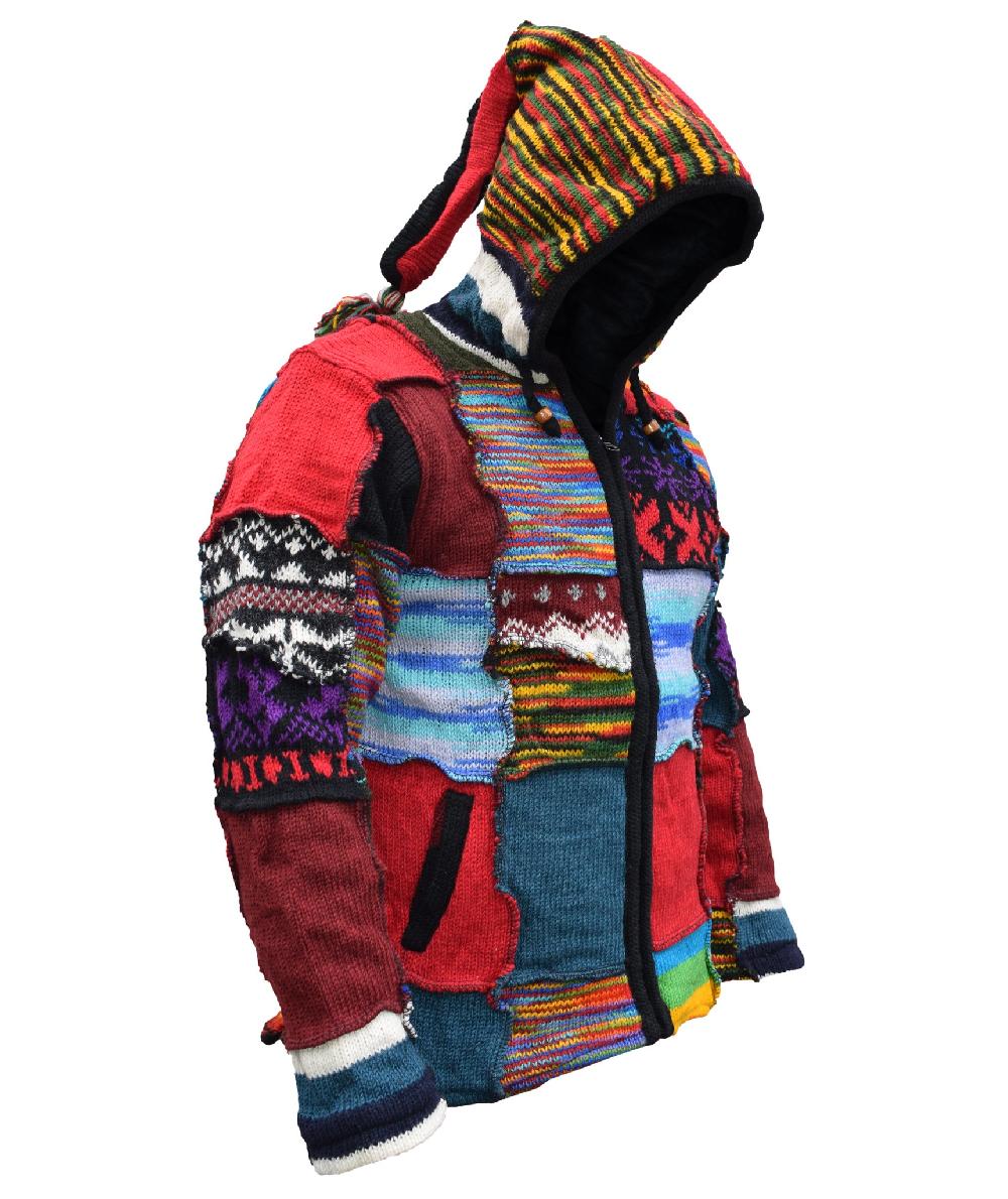 Gheri Mens Elven Pixie Patchwork Wool Jacket