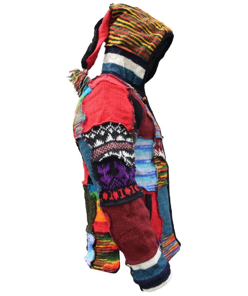 Gheri Mens Elven Pixie Patchwork Wool Jacket