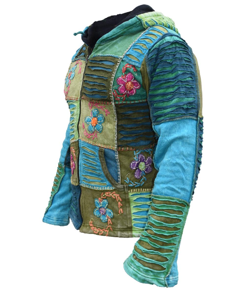 Gheri Mens Embroidery Pixie Ribs Jacket Unlined