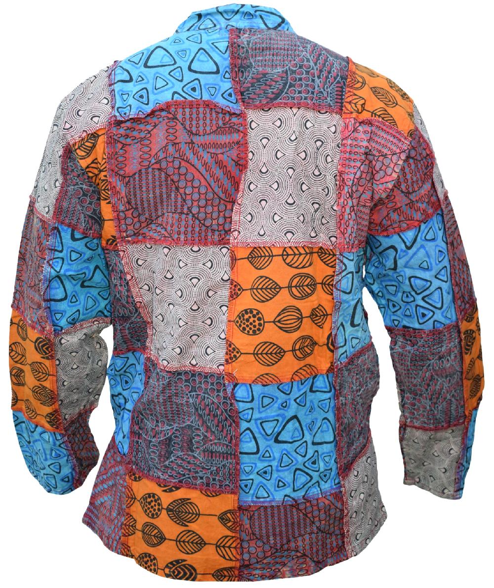 Gheri Paisley Patch Grandad Shirt