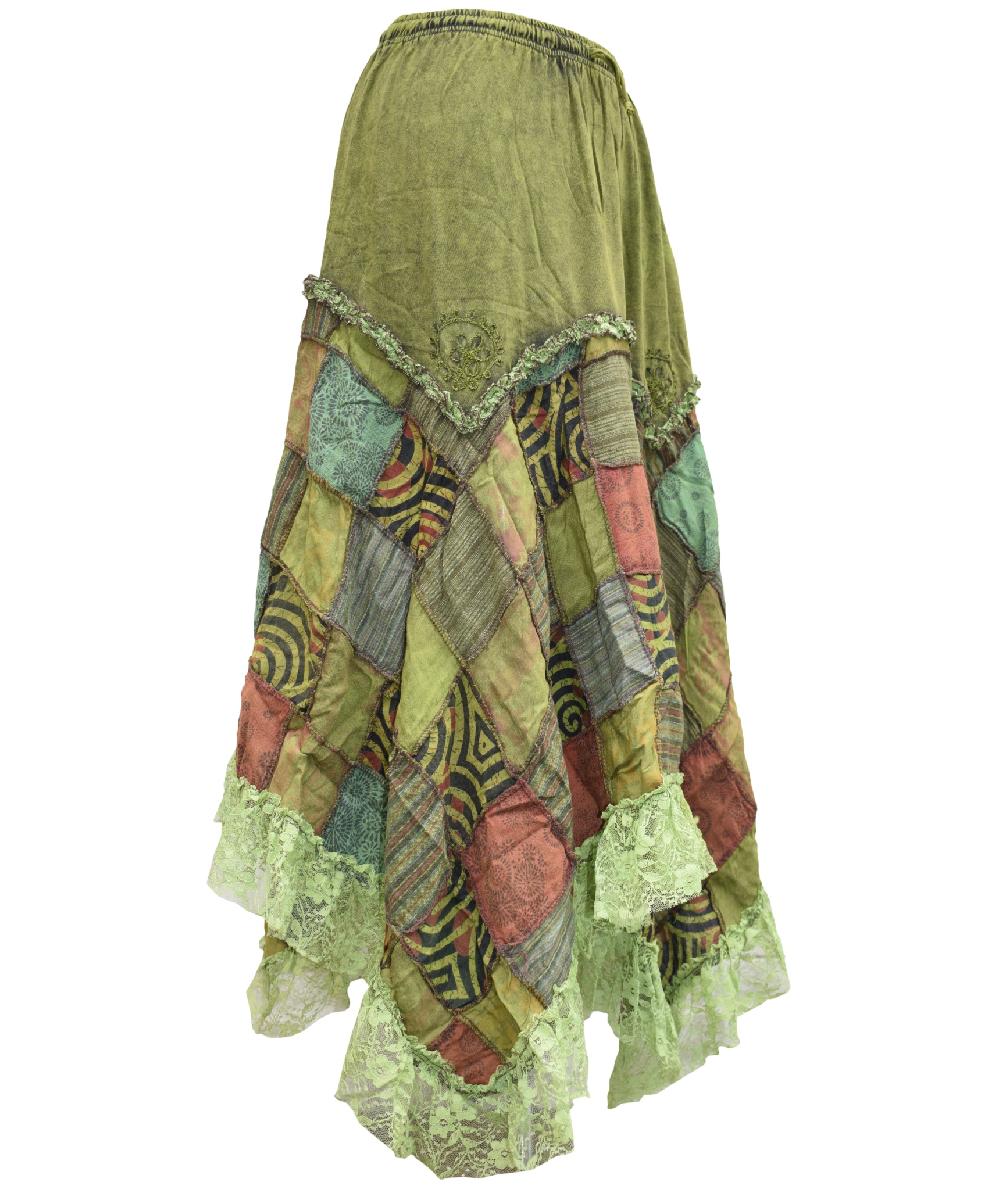 Gheri Patchwork Pixie Skirt Black