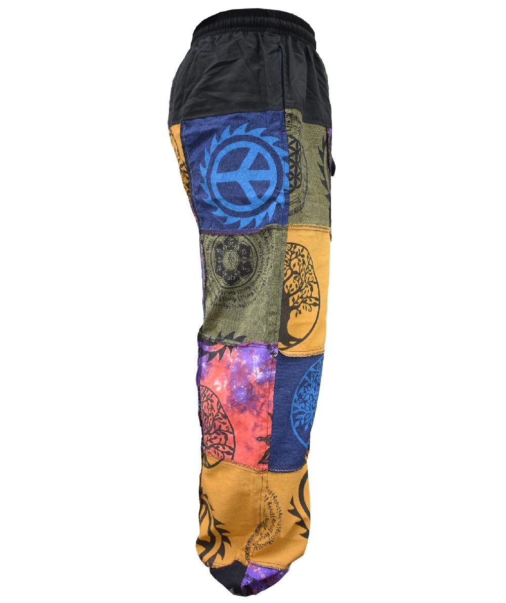 Gheri Patchwork Tie Dye Genie Parachute Yoga Pants