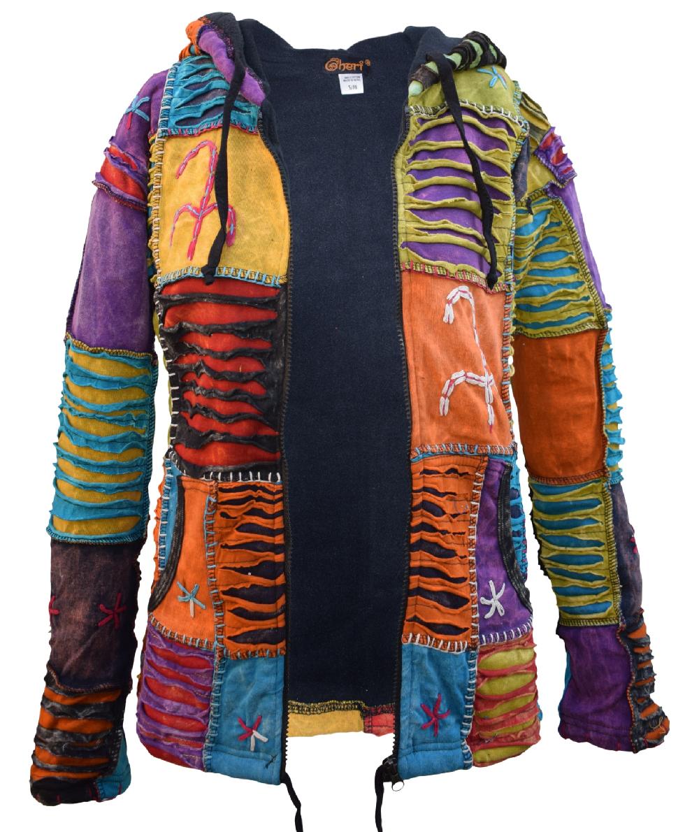 Gheri Pixie Hood Embroidery Patch Ribs Hoody