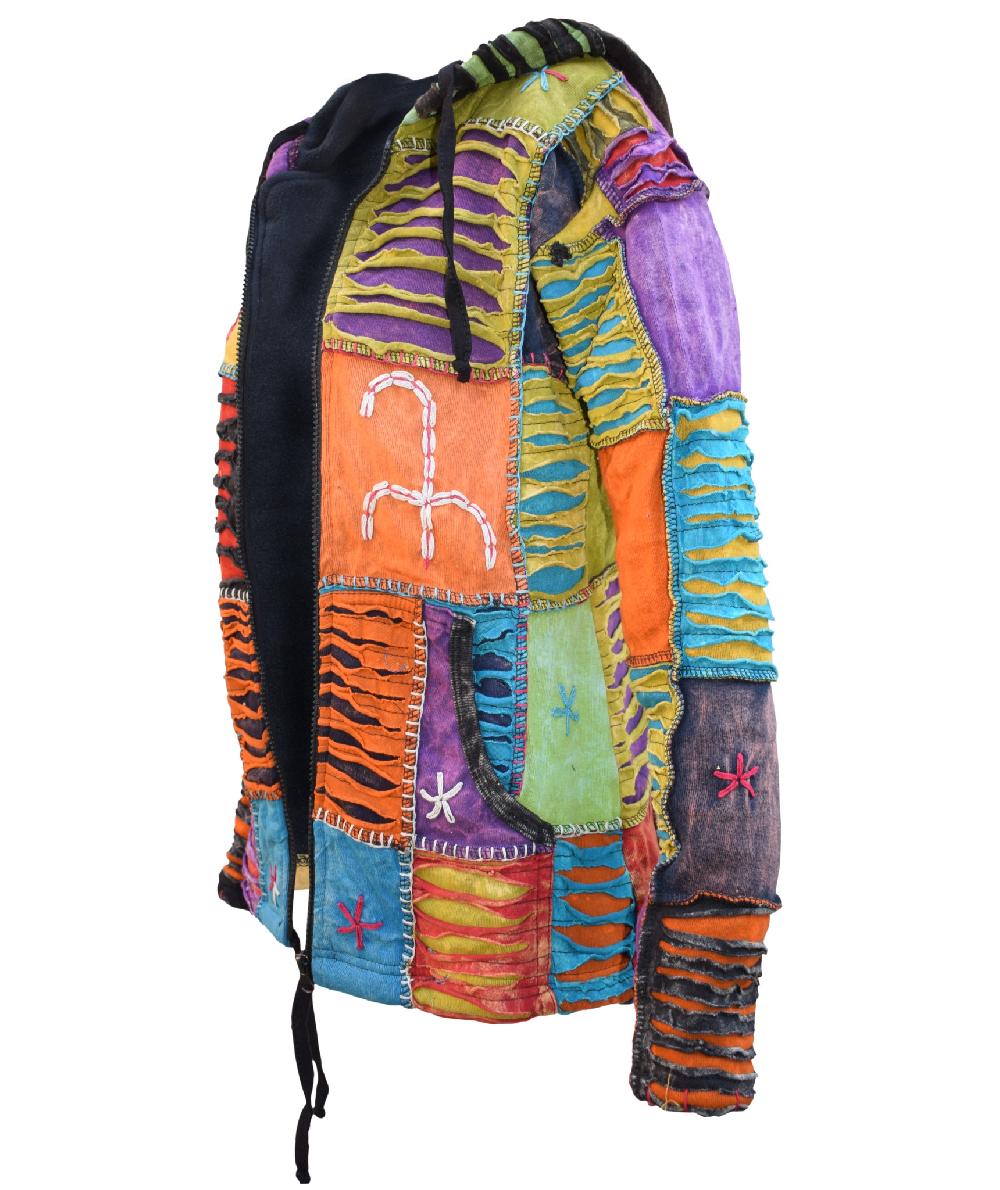 Gheri Pixie Hood Embroidery Patch Ribs Hoody