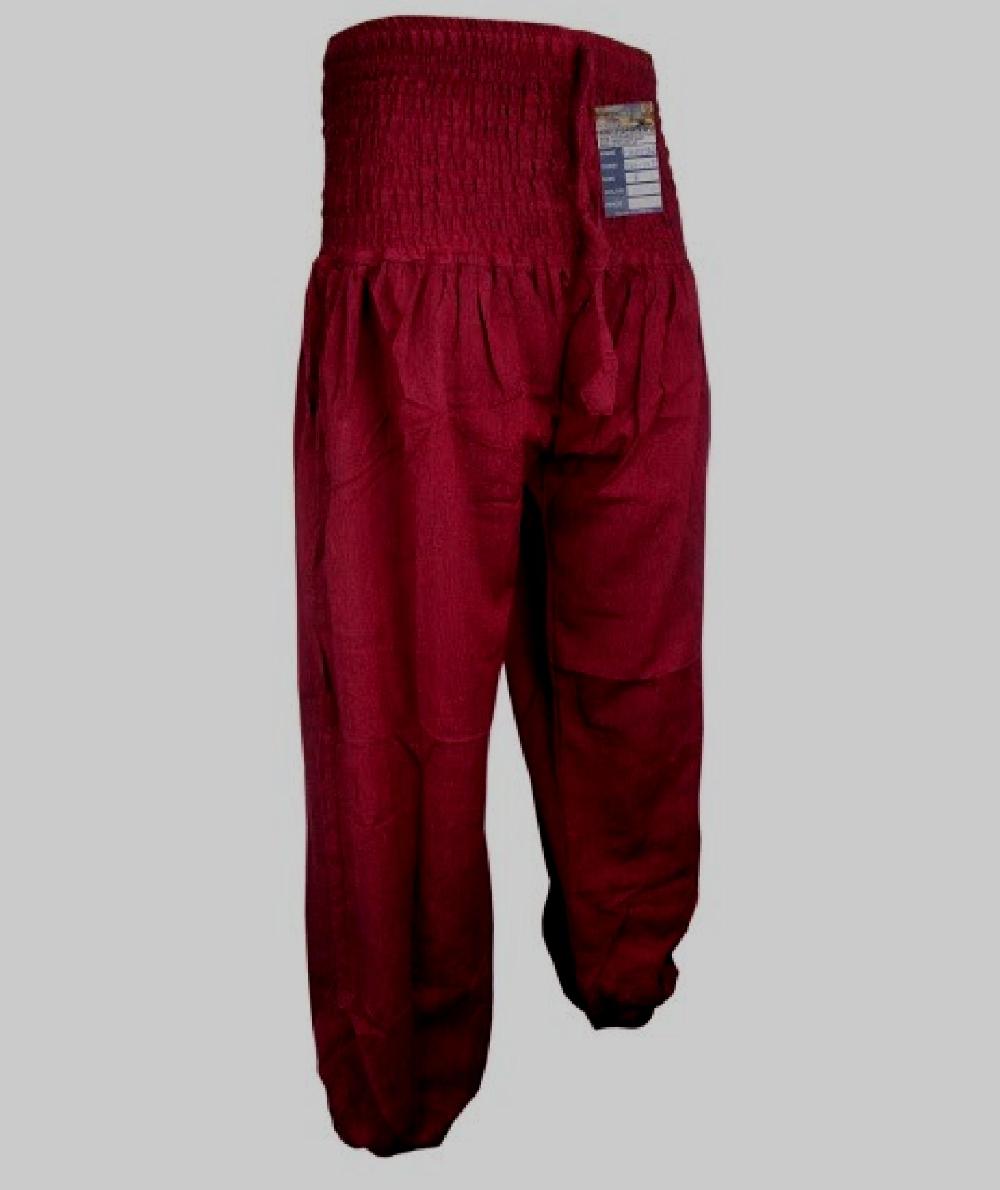 Gheri Plain High Waist Genie Pants Navy Blue