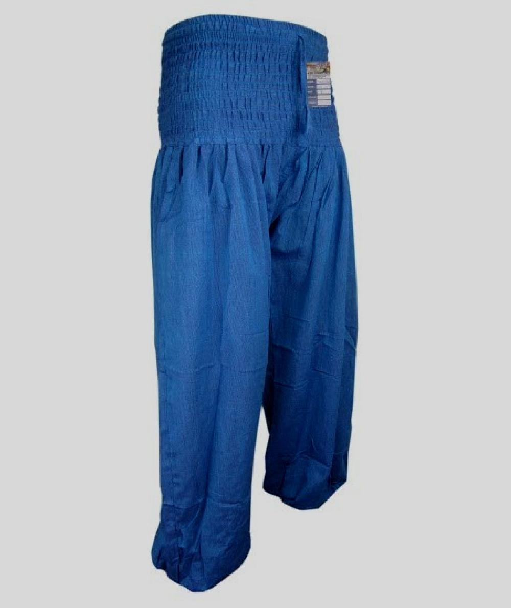 Gheri Plain High Waist Genie Pants Navy Blue