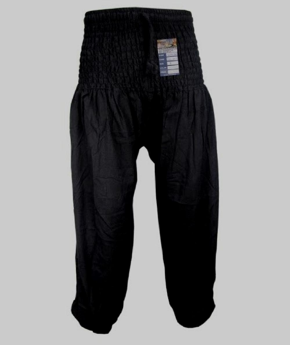 gheri Plain High Waist Genie Pants navy blue